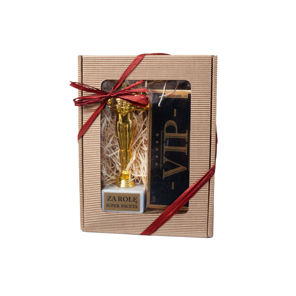 Zestaw prezentowy super facet  figurka + czekolada vip