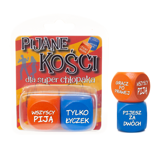 Zestaw Kości Imprezowych dla &quot;SUPER CHŁOPAKA&quot; Rozmiar produktu 10x12.5 cm