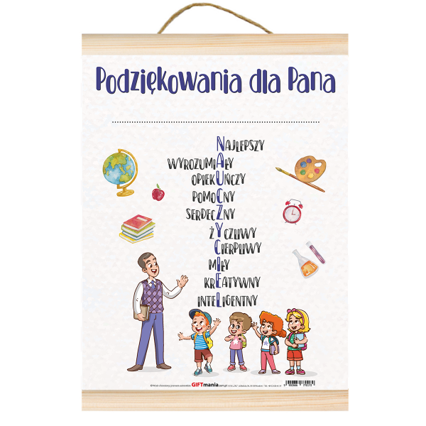 Dyplom Podziękowania dla Pana Nauczyciela