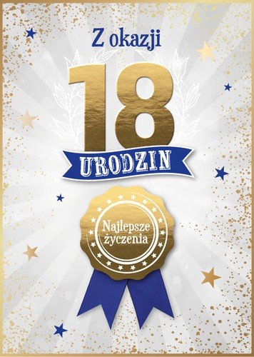 Kartka z kopertą Z Okazji Twoich 18 Urodzin