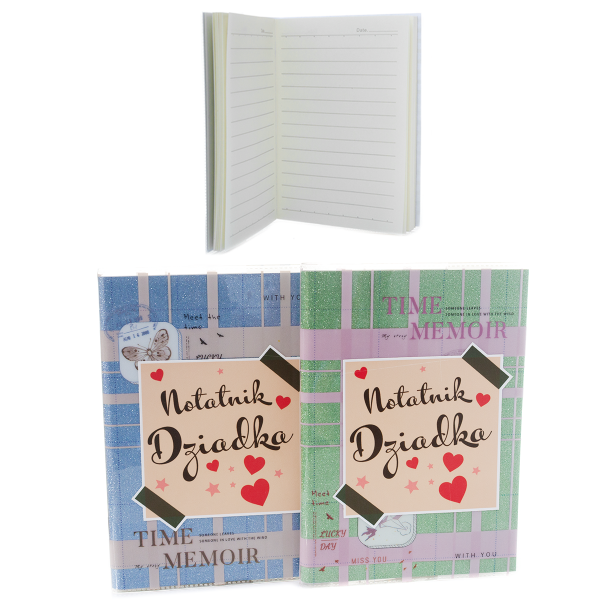 Notes A6 z brokatem  "Notatnik Dziadka"