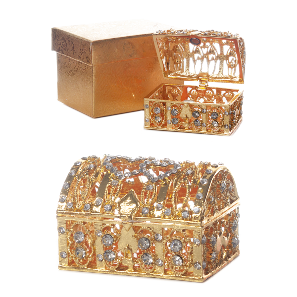 Puzderko metalowe z sercami . 5.5x4x4 cm