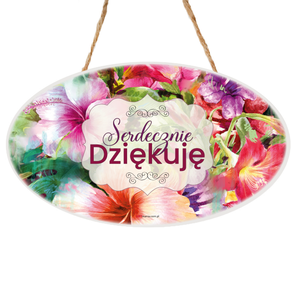 Drewniana tabliczka owal wzbogacona lakierem UV dla nauczyciela