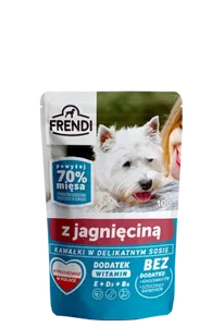 Frendi-  Kawałki w delikatnym sosie z jagnięciną 100g.