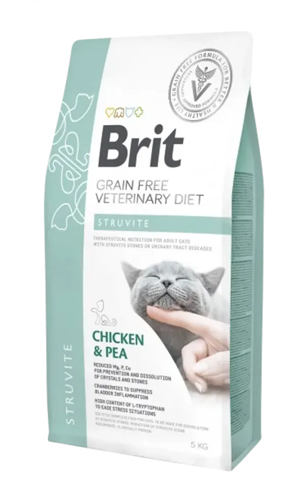 Brit Grain Free Veterinary Diet Cat Struvite Kurczak Z Groszkiem 2kg